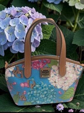 Dooney & Bourke hydrangea, Ruby mini floral satchel bag